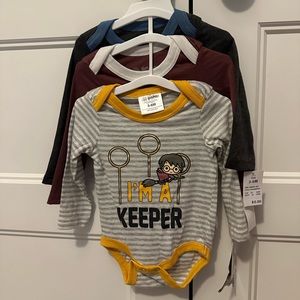 NWT Harry Potter Onesies 3-6m